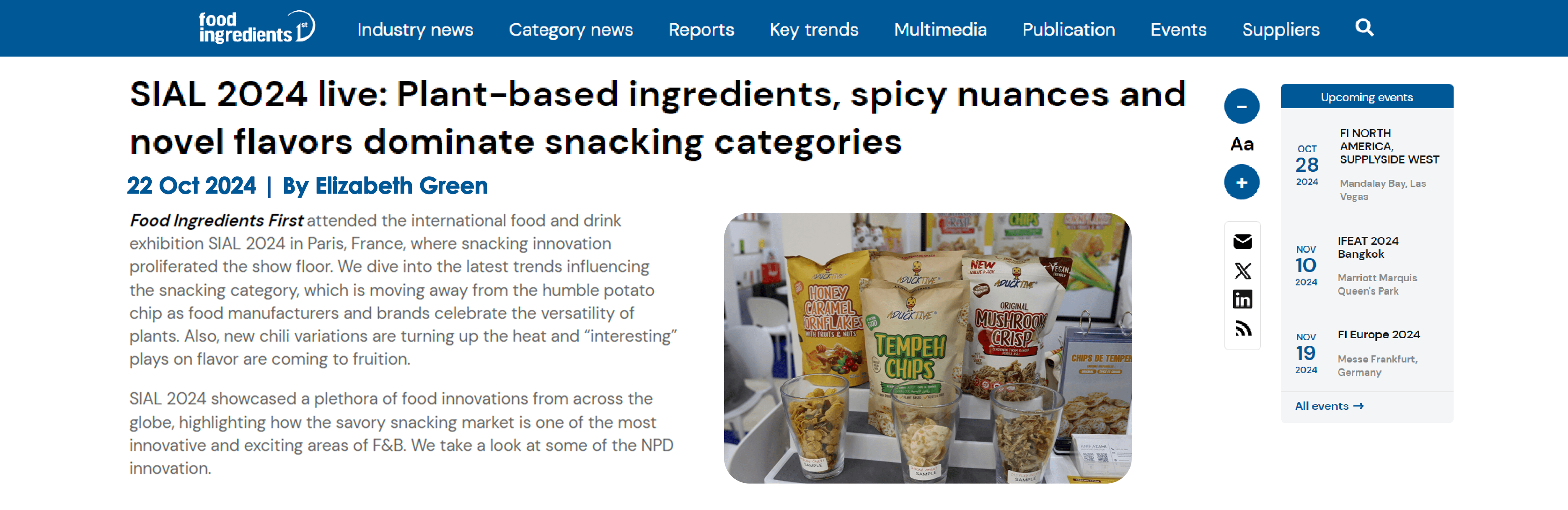ADUCKTIVE'S PLANT BASED SNACK SHINES @ SIAL PARIS 2024
